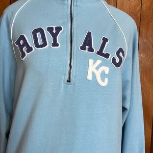 47 Brand Royals XL juniors would fit a women’s small-medium.
